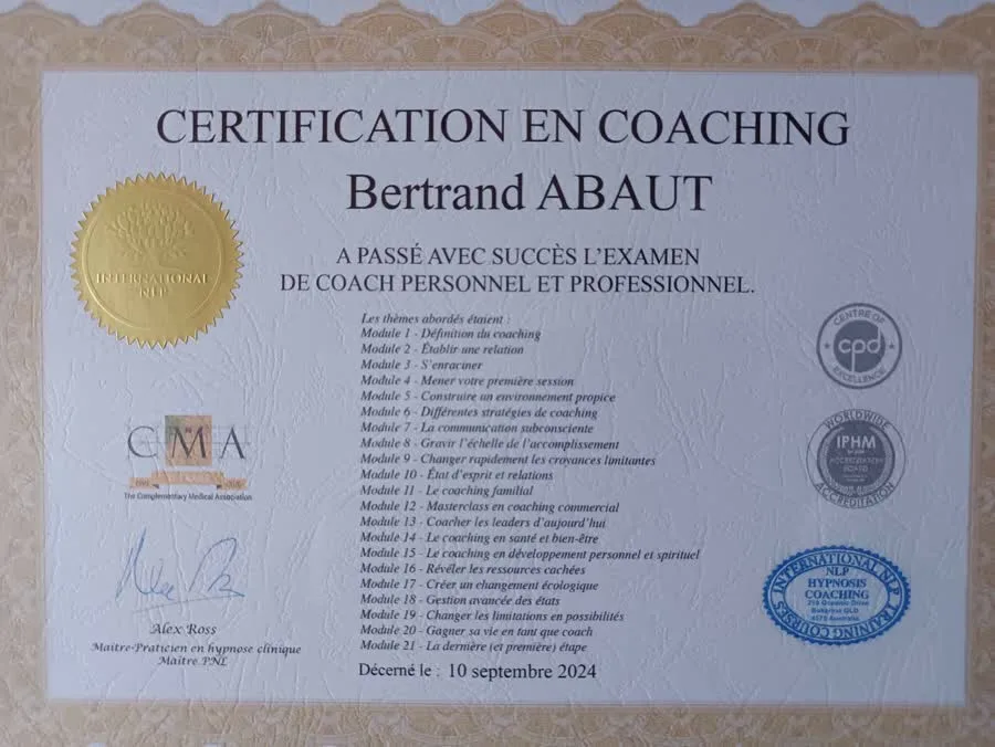 Diplôme de coach